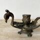 Brass bird candle holder