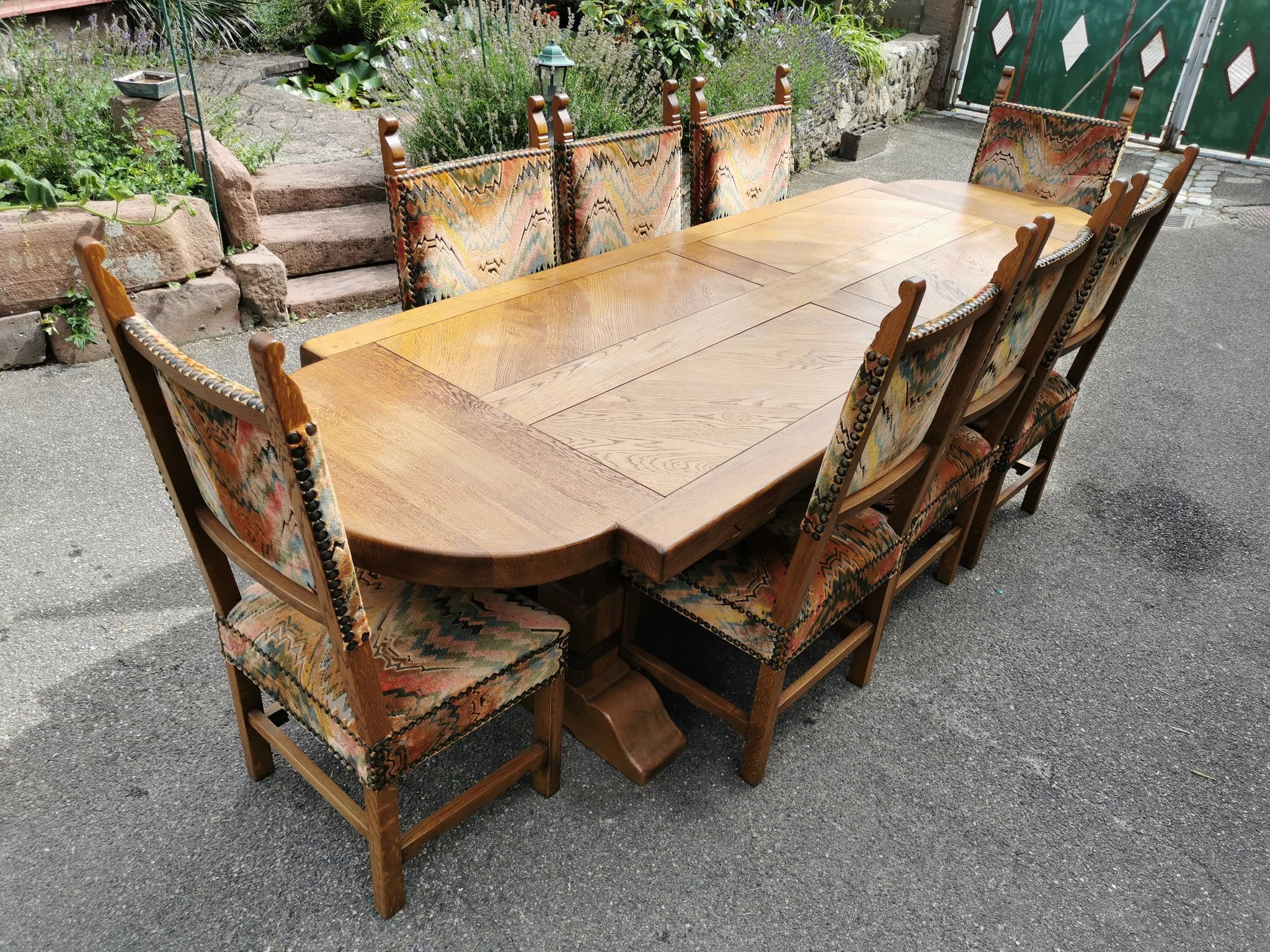 Solid wood monastery table