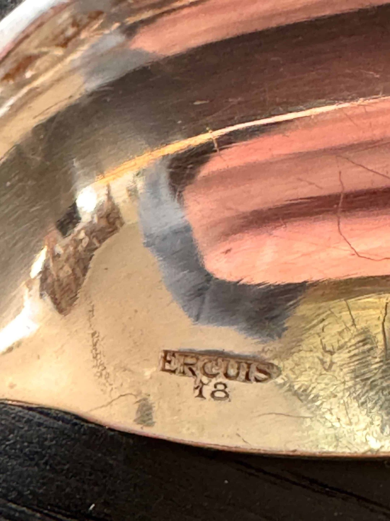 Vintage Ercuis cutlery set of 37 pieces, Chinon model.
