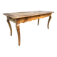 Antique Louis XV style farmhouse table in solid cherry wood.