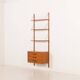 Scandinavian mid century wall unit in teak, 1960s