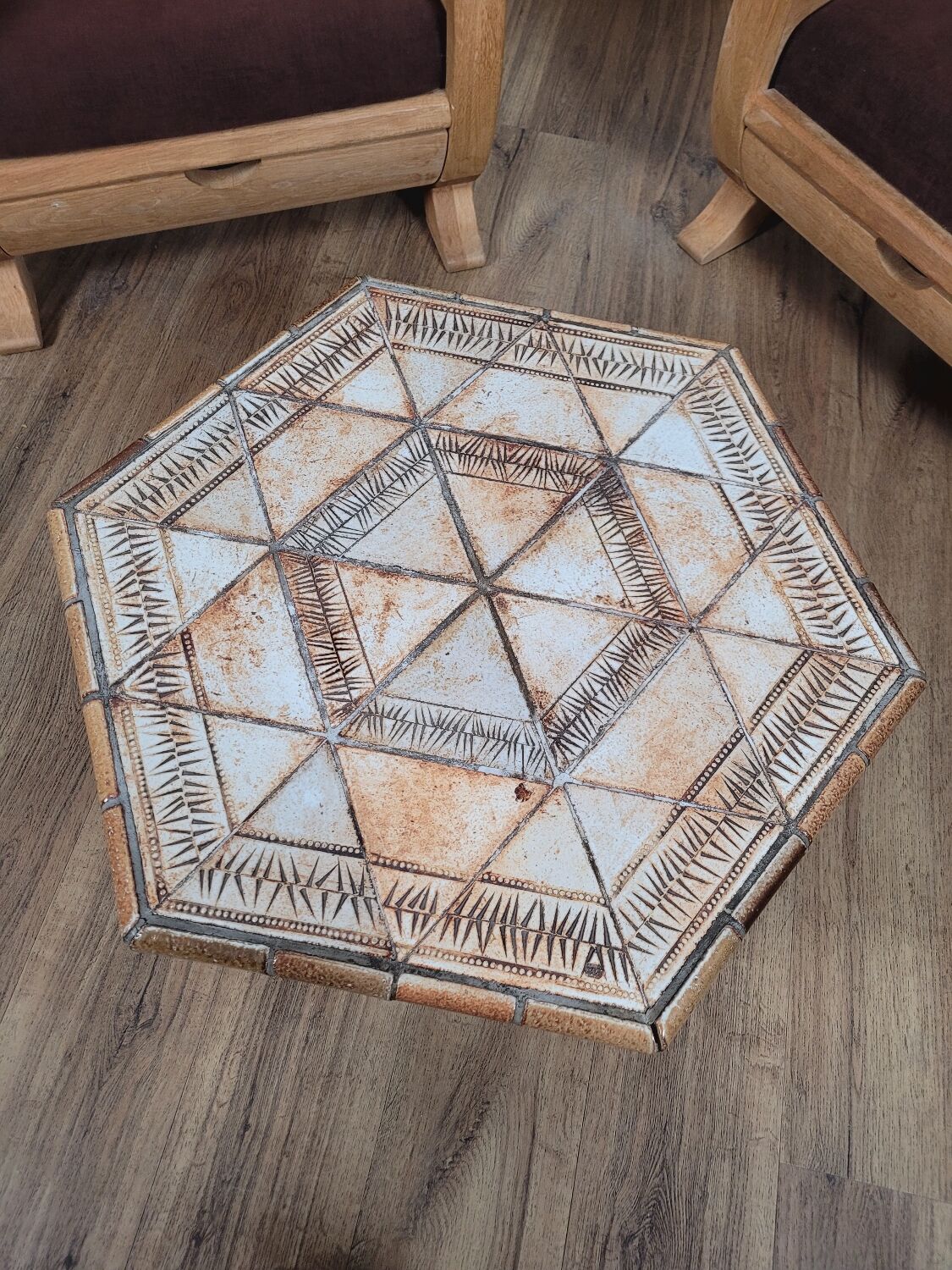 Vintage design Roger Capron coffee table