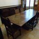 Table à manger et 6 chaises bois massif années 1950