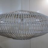 White rattan hanging lamp