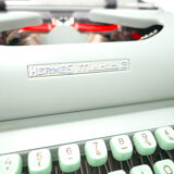 Hermes 3000 Green Typewriter Revised with New Ribbon