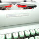 Hermes 3000 Green Typewriter Revised with New Ribbon