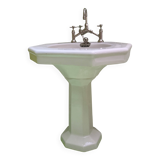 Vasque sur pied Lavabo Porcelaine Emaillée avec robinetterie Stella