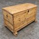 French natural pine blanket chest / 1920s