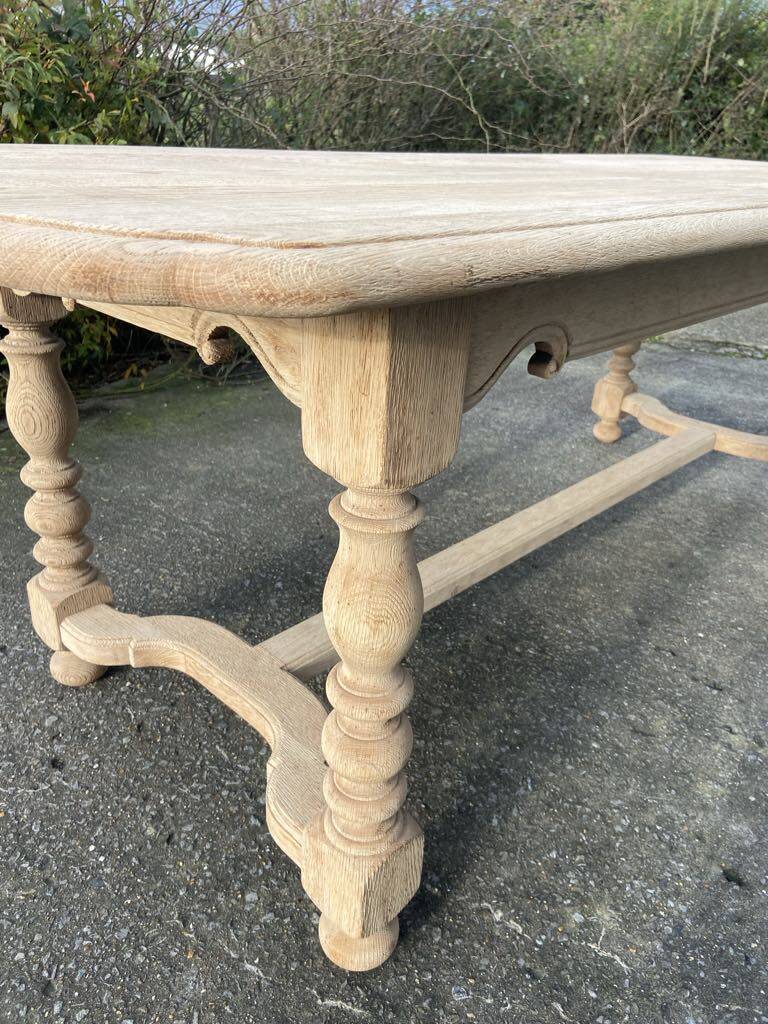 Raw wood farmhouse table