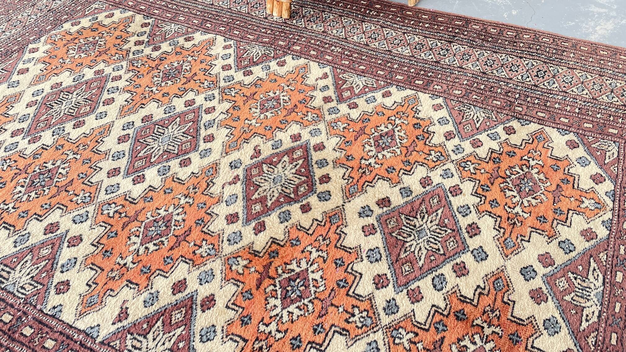 Tapis oriental pakistan gris-pourpre 196cm x 126cm
