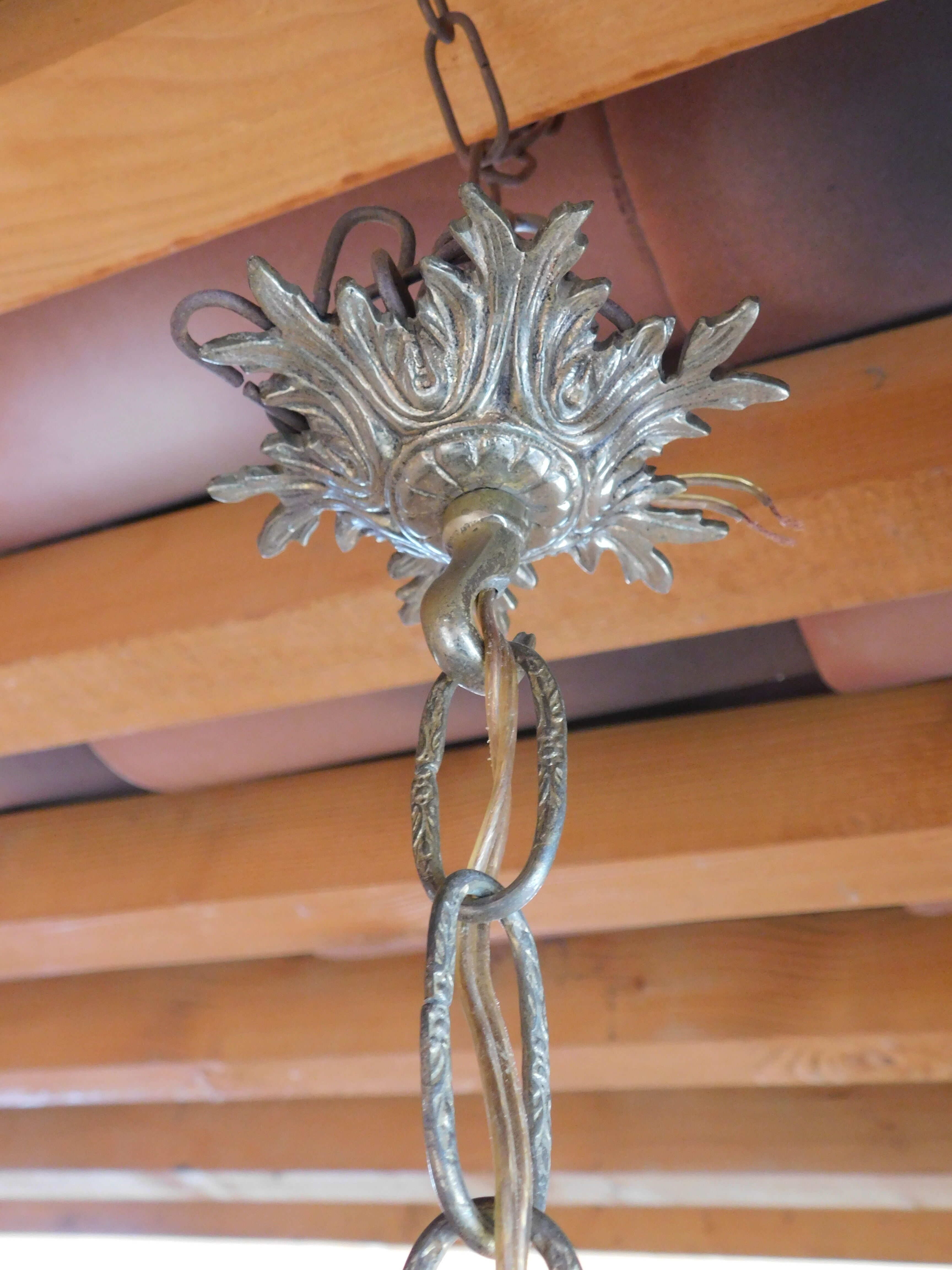 Plafonnier lustre pampilles ø 34 cm