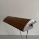 Large metal desk lamp with Wood Design texture by Eileen Gray, 1950s, France.