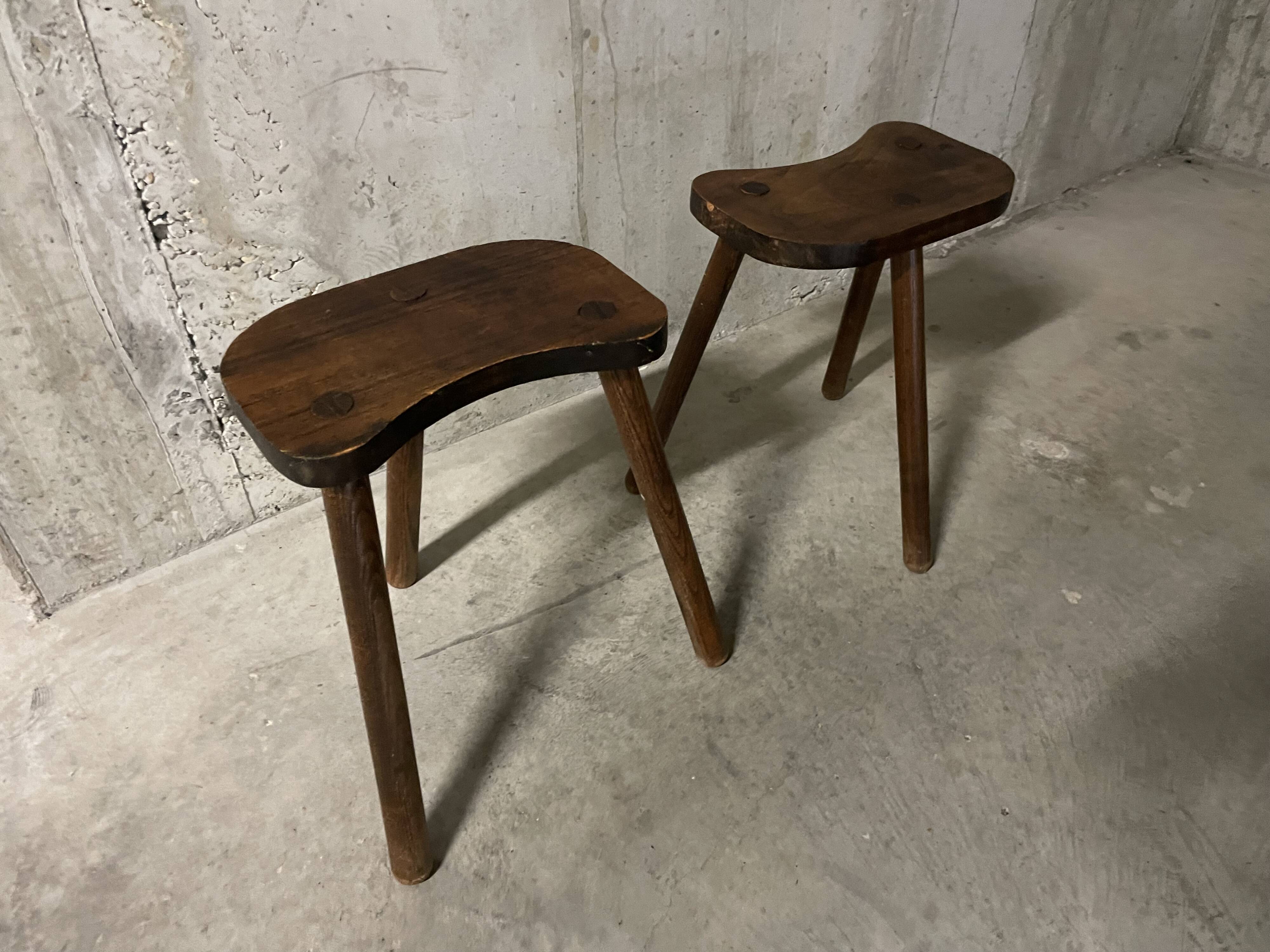Pair of tripod stools
