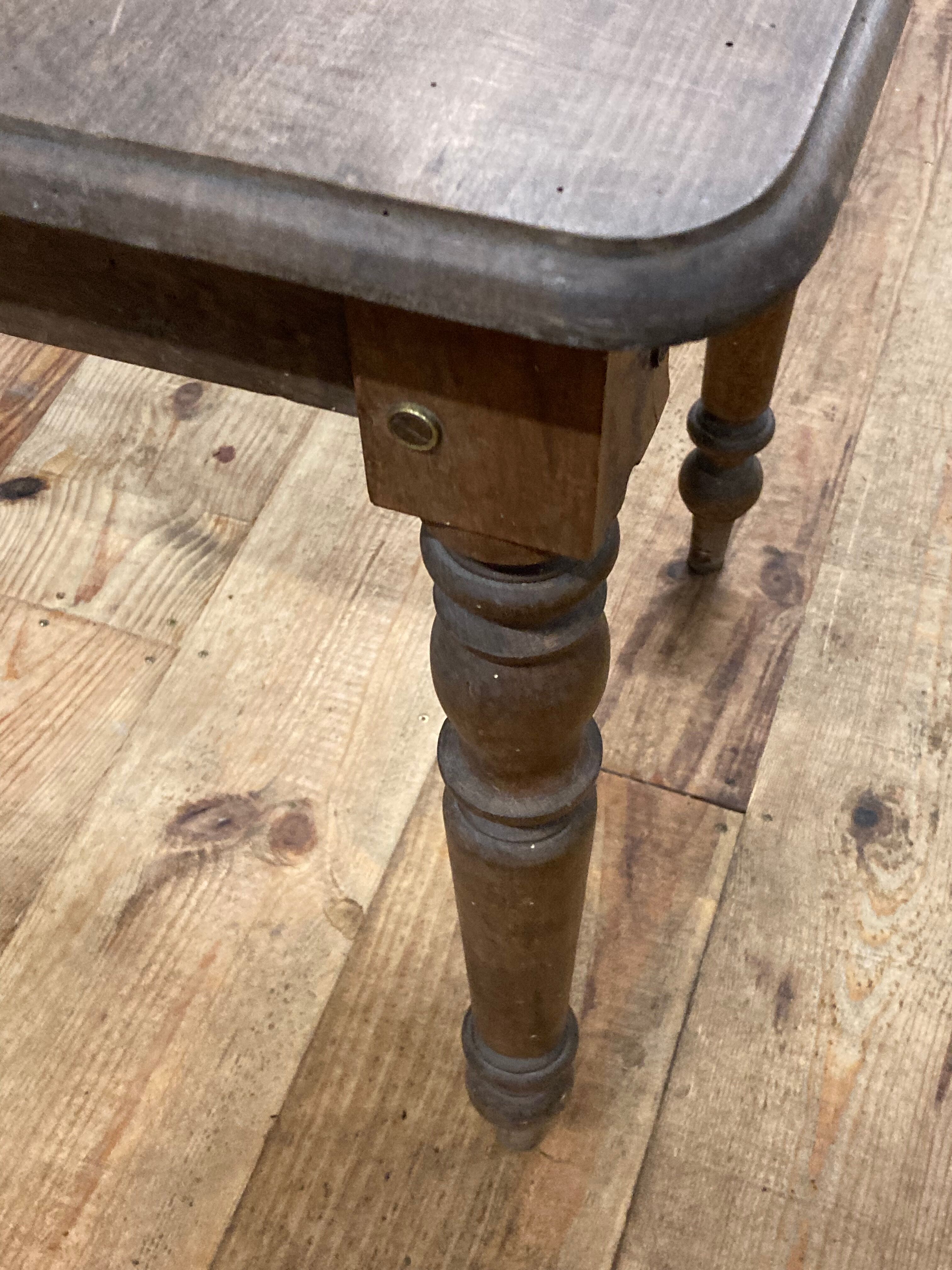 Rectangular wooden farmhouse table turned 90cm or old desk