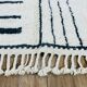 Handwoven natural wool Berber rug in black and white, 150/250 cm.