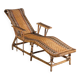 Antique 1930s rattan chaise longue