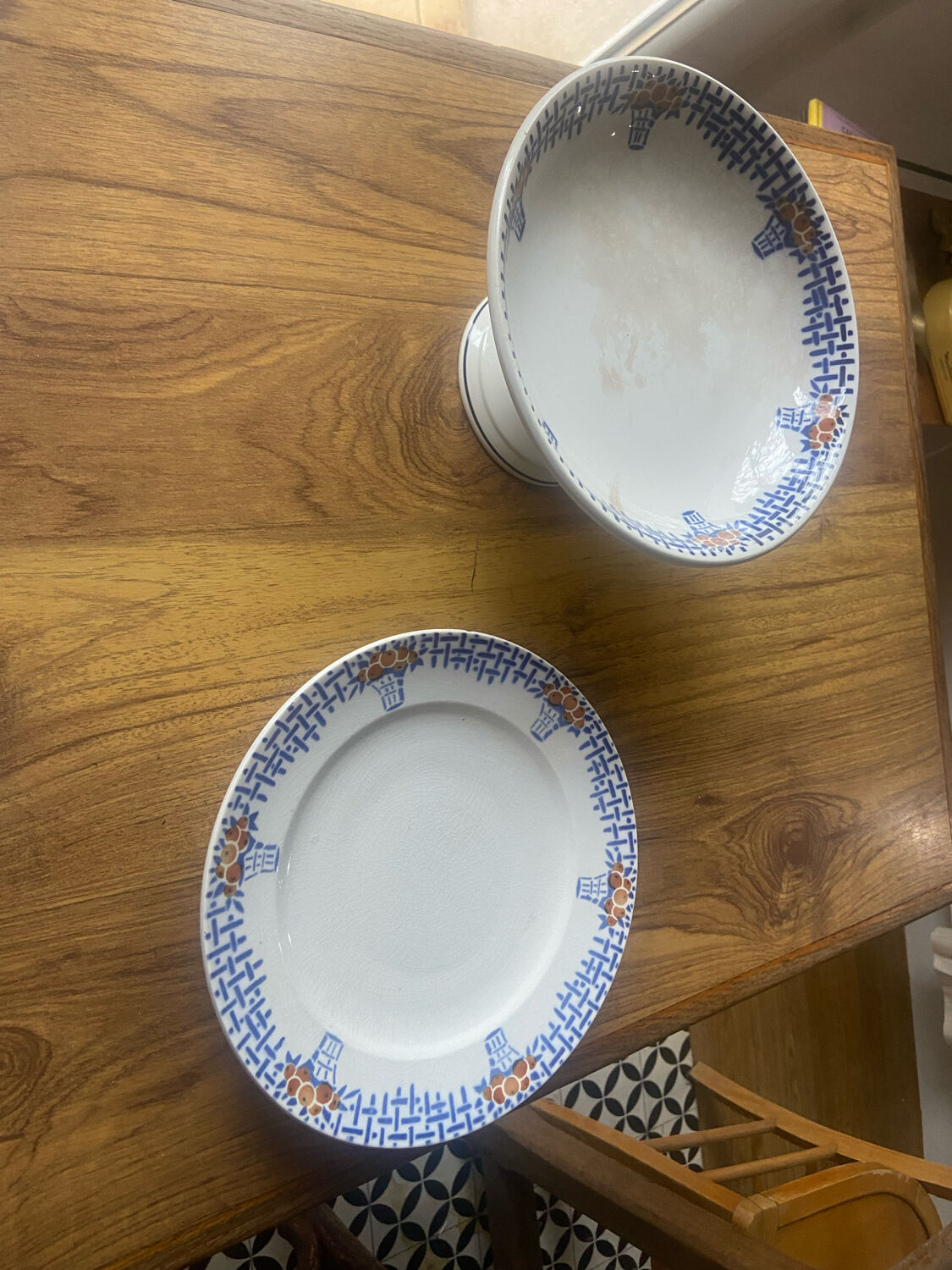 Pair of ceramic cups from St Amand 50s