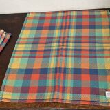 Set of 8 madras cotton napkins