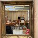 Antique gilded wood mirror