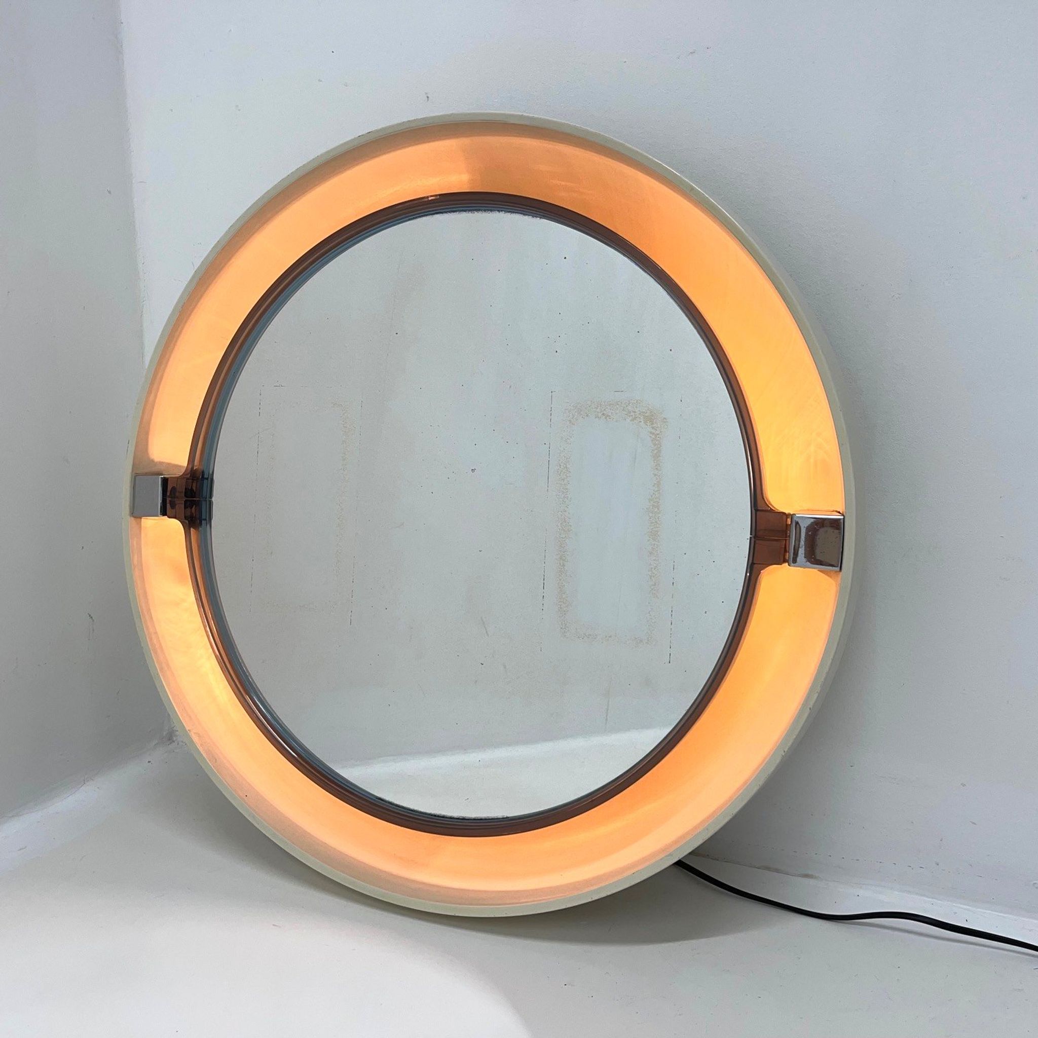 Mid-century Mirror by Allibert, 1970's 62cm
