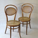 2 KOHN bistro chairs N°11/14 from 1890, cane