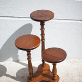 vintage plant holder, plant support 3 trays, wood, harness wood, plant stand, display