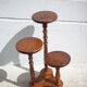 vintage plant holder, plant support 3 trays, wood, harness wood, plant stand, display