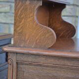 Two oak bedside tables.