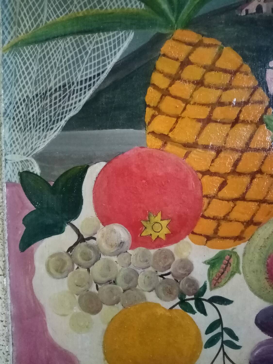 Oil painting on masonite Tusnelda Sanders