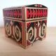 Straw marquetry wooden box year 1975