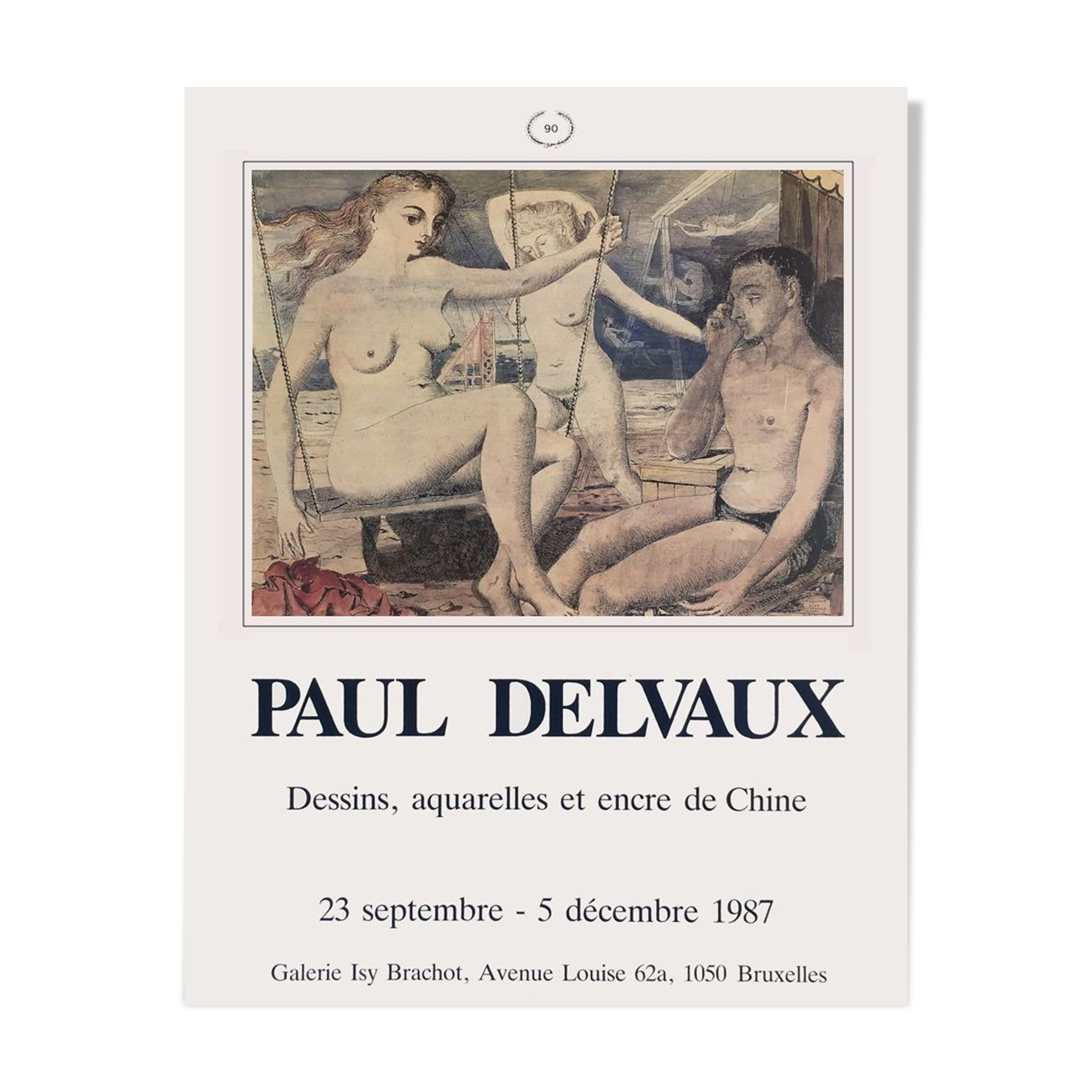 Paul Delvaux poster 1987