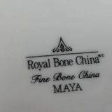 7 small plates in Royal Bone China porcelain, Maya model, Fine Bone