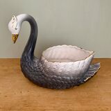 Vintage ceramic swan pot cover