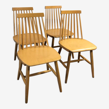 Lot de 4 chaises  1960-70 modèle Tellus IKEA vintage