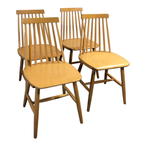 lot de 4 chaises  1960-70