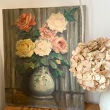 Huile sur toile nature morte