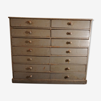 Piece of jeweler's furniture with drawers