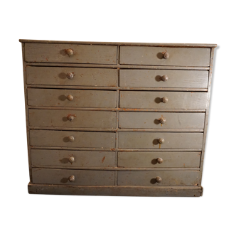 Piece of jeweler's furniture with drawers
