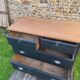Vintage black patina chest of drawers
