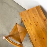 Bureau en pin 1970 et sa chaise