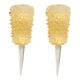 Pair of clear Murano glass wall sconces in the Barovier Art Deco style. Rostrato