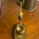 Chandelier, brutalist menorah, Wainberg, in brass.