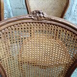 6 chairs canned Louis XV style