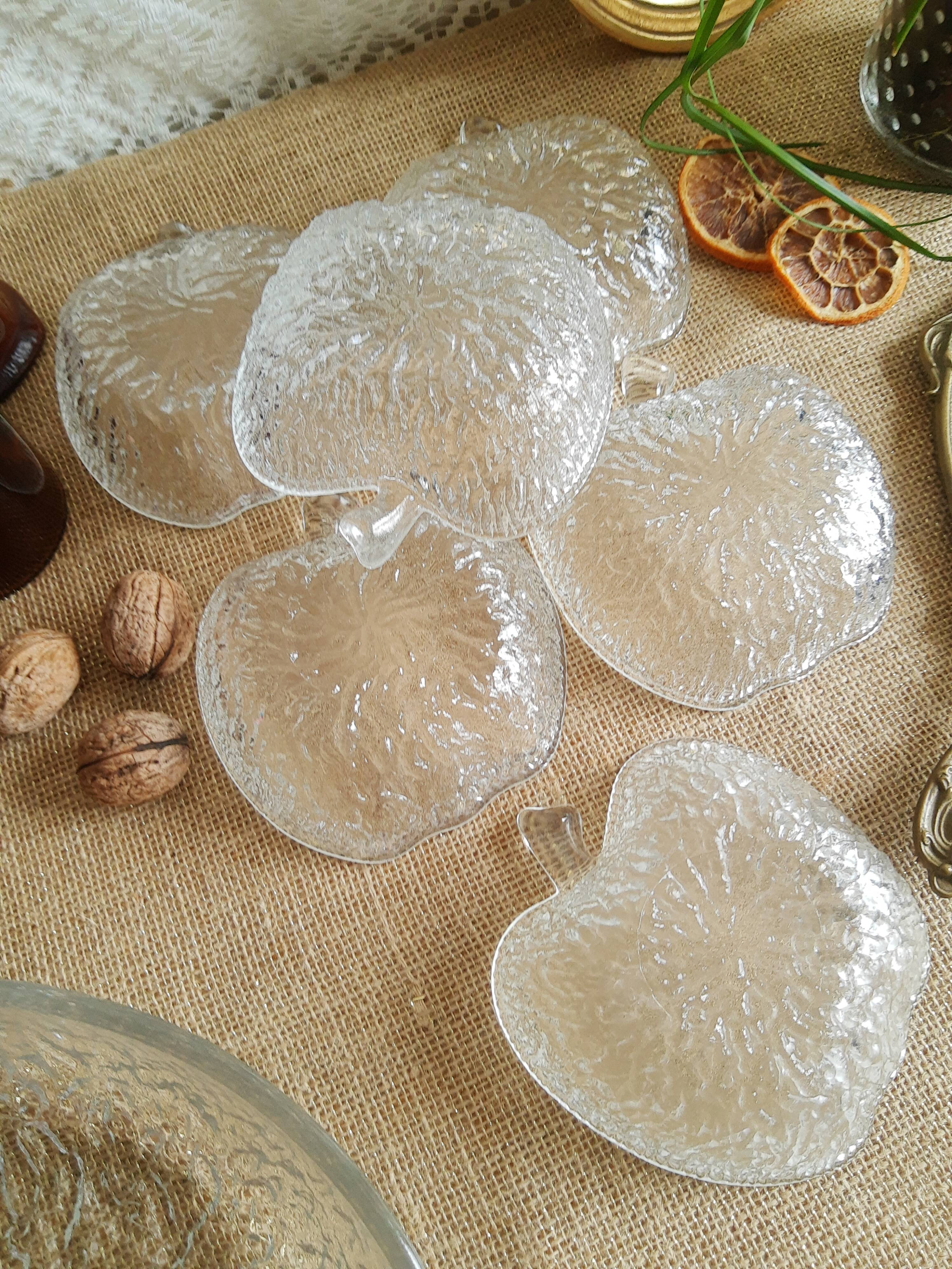 Apple-shaped dessert service - vintage