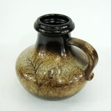 Brown Pitcher Vase - Scheurich West Germany Pottery - Vintage 70s