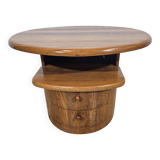 Solid teak TV table with swivel top, Silkeborg, Denmark, 1960s/1970s.