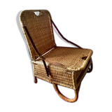 Wicker folding chair