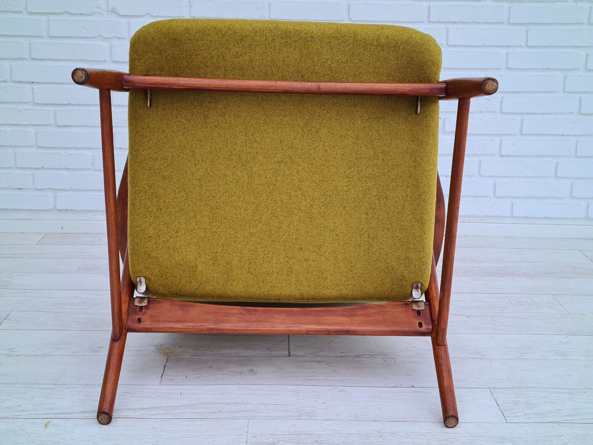 Alf Svensson, 60s, armchair model Kontur, completely restored, furniture wool