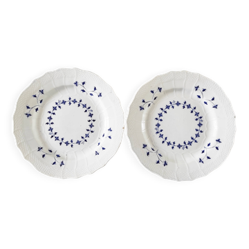 Pair of Saint Amand earthenware plates