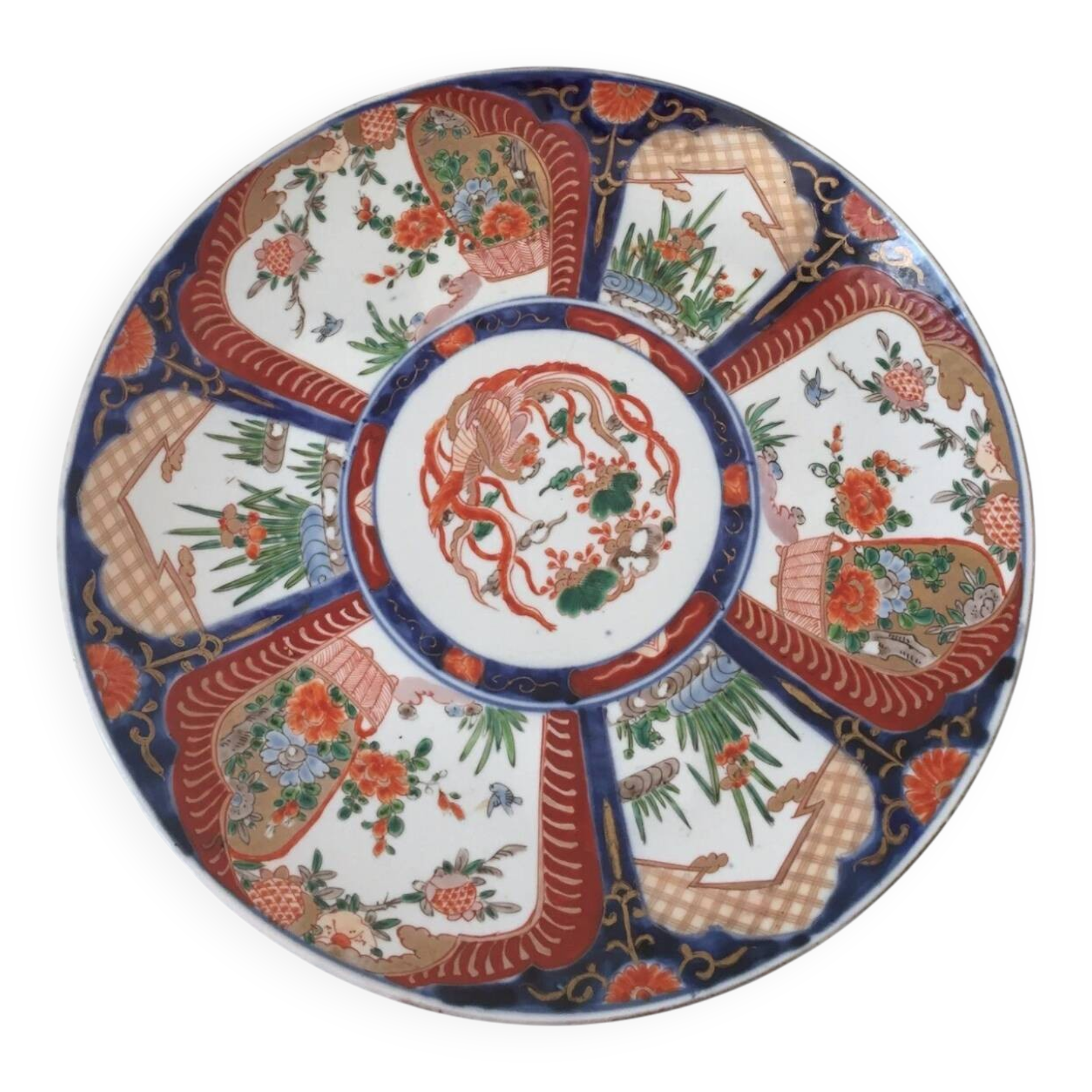 Ancient Japanese large dish Imari